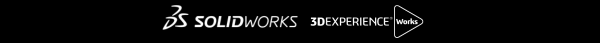 Logo Solidworks e 3DEXPERINCE WORKS_sfondo nero_ Logo Solidworks e 3DEXPERINCE WORKS_sfondo nero_
